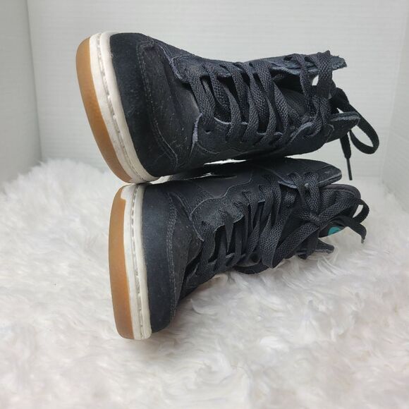 Nike Dunk Sky High Essential Women's Sneaker Size 8.5 Wedge Platform Black Suede - Picture 10 of 10